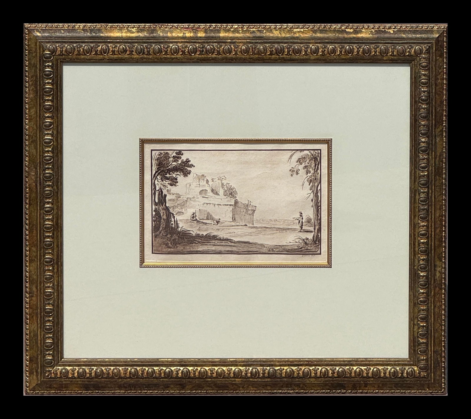 Pair of 18th-Century Italian Landscape Engravings After Guercino, James Basire, 1764 - 4