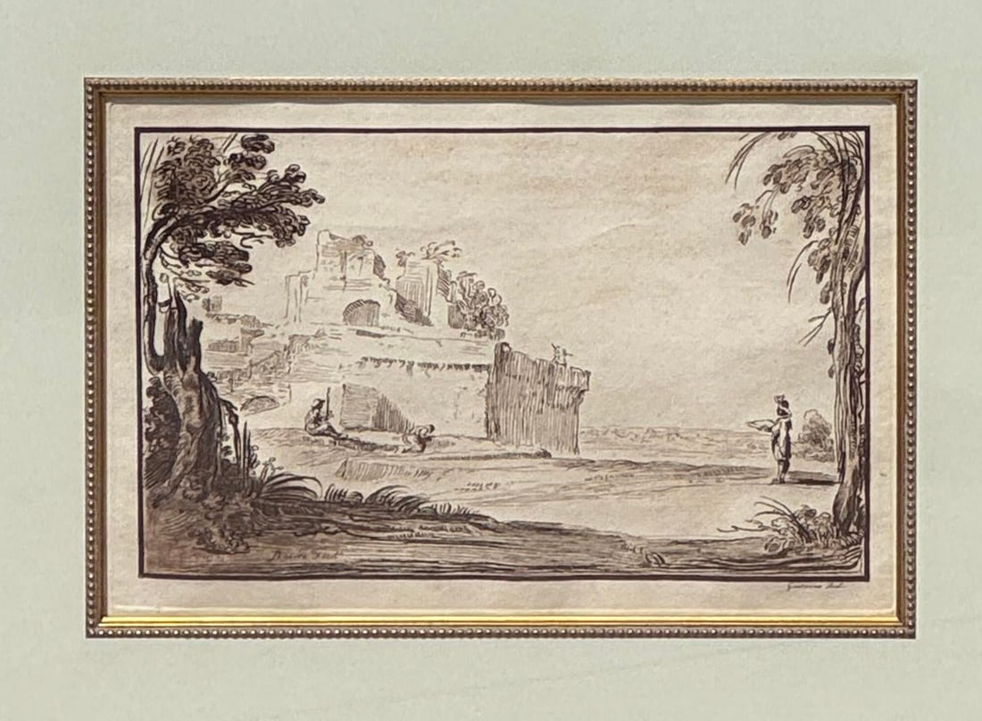 Pair of 18th-Century Italian Landscape Engravings After Guercino, James Basire, 1764 - 6