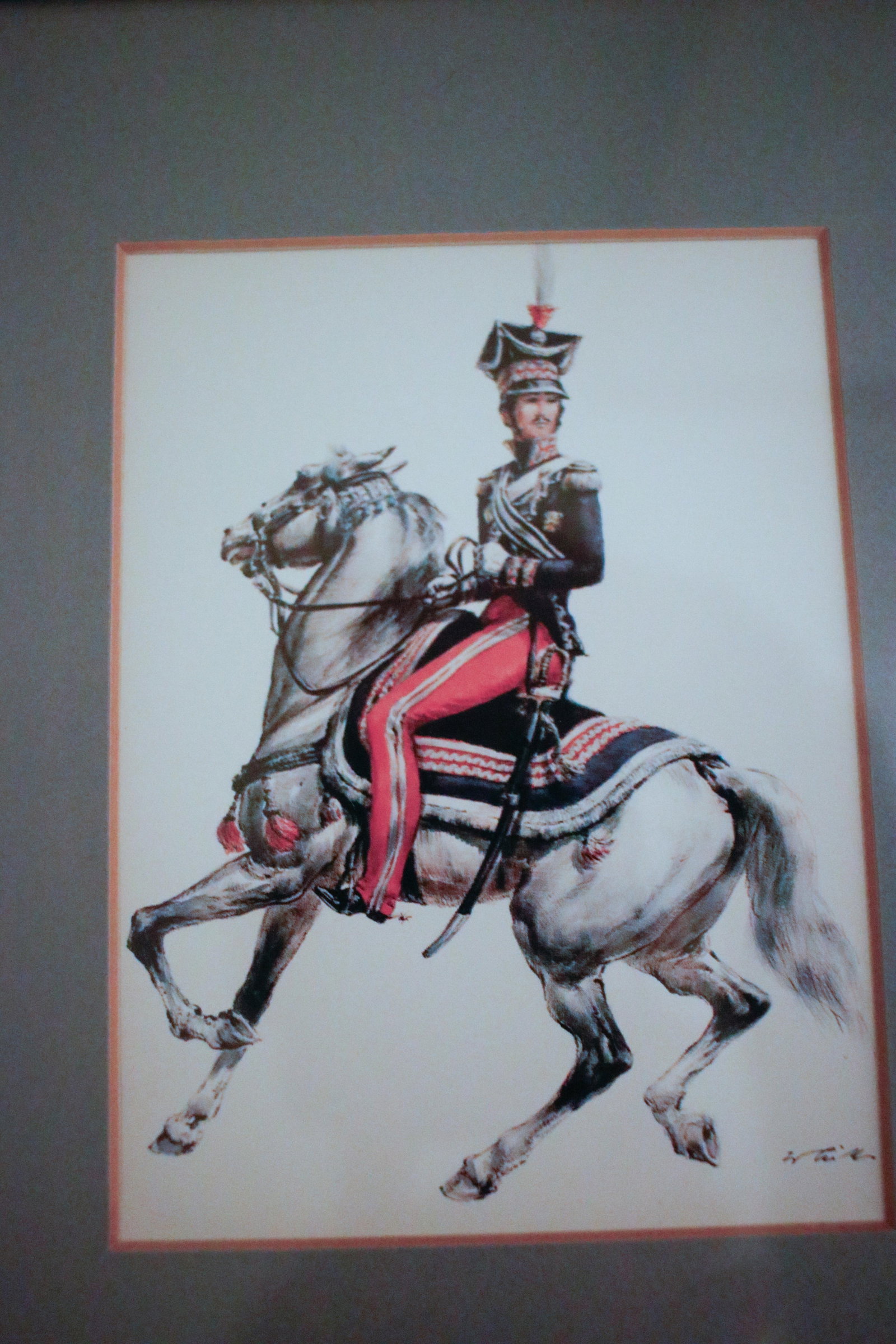 Set of Nine Framed Vintage Wolfgang Tritt Lithographs Depicting 18th C. Military Uniforms - 13