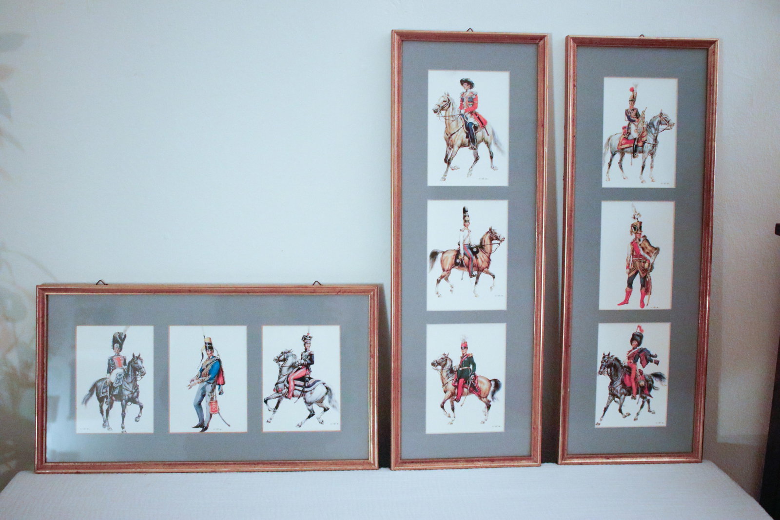 Set of Nine Framed Vintage Wolfgang Tritt Lithographs Depicting 18th C. Military Uniforms - 14
