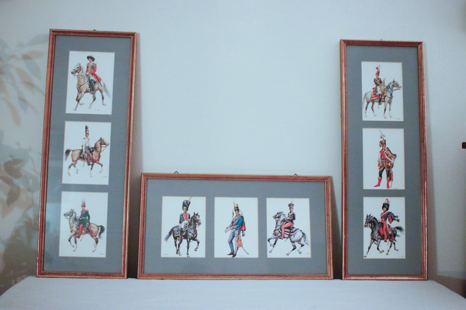 Set of Nine Framed Vintage Wolfgang Tritt Lithographs Depicting 18th C. Military Uniforms - 4