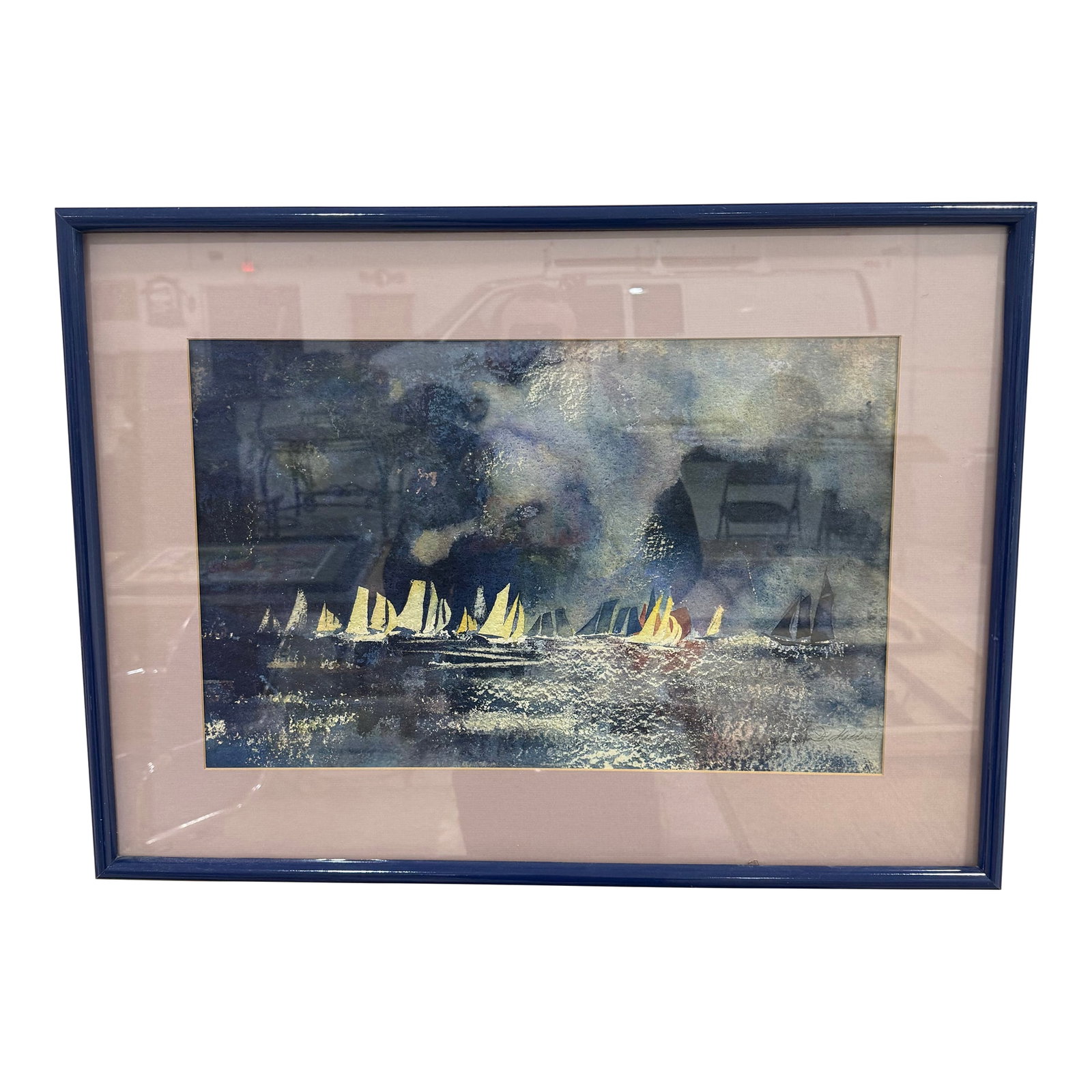 Vintage Sailboat Seascape Painting Signed by Artist Framed: Vintage Sailboat Seascape Painting Signed by Artist Framed Measures : 21x28 Excellent condition This vintage sailboat seascape painting, signed by the artist and framed, is a unique and one-of-a-kind