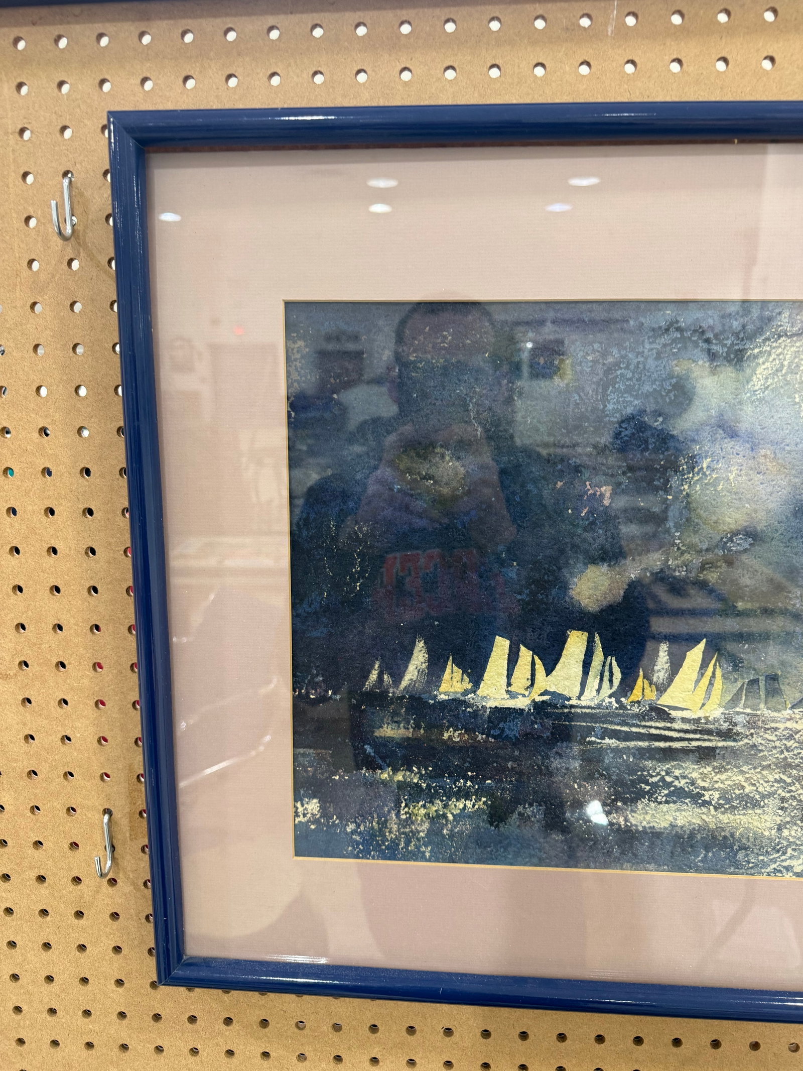 Vintage Sailboat Seascape Painting Signed by Artist Framed - 6