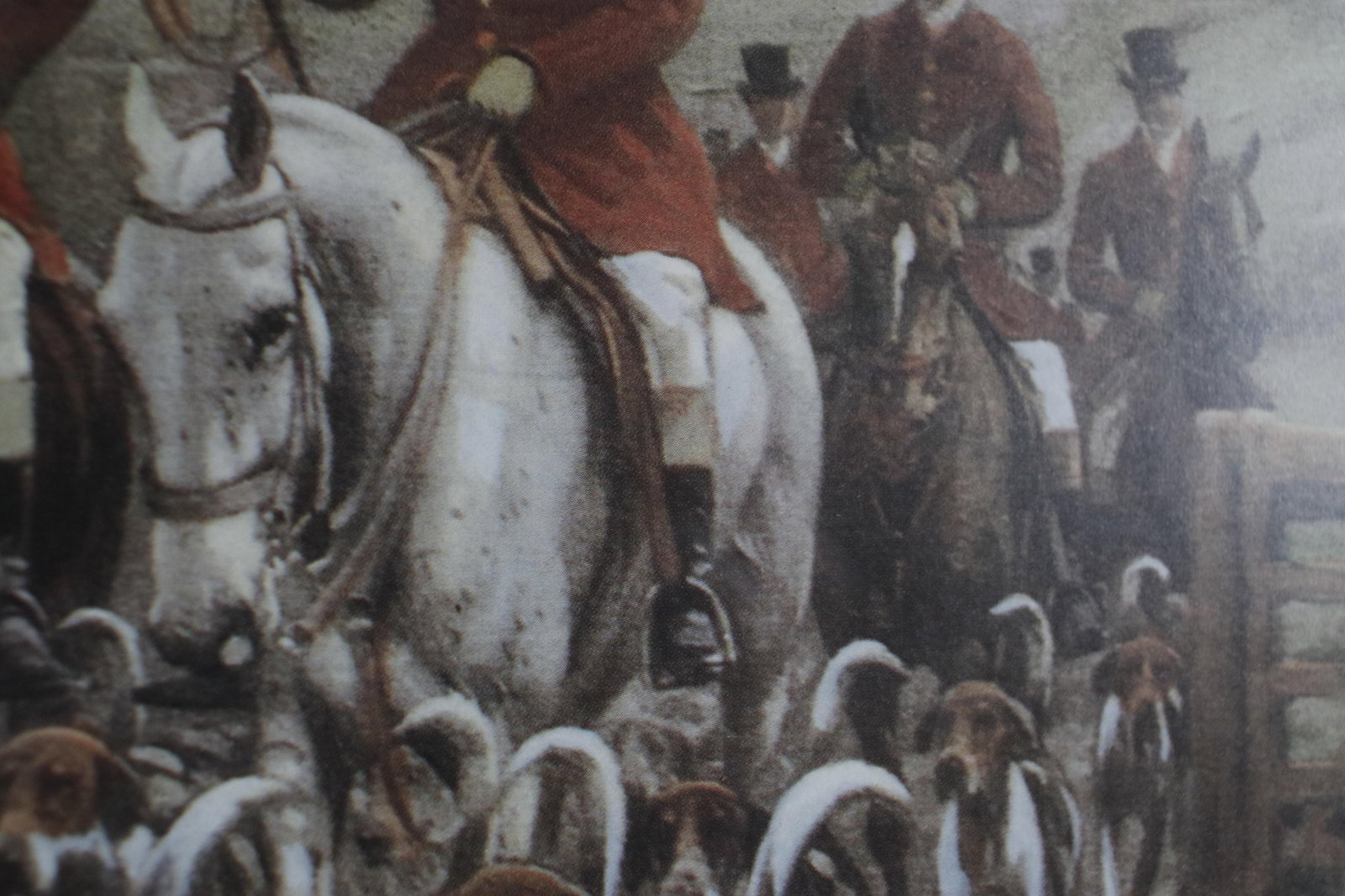 Vintage Lithograph of a British Fox Hunting Scene "The Pink of Condition" by George Wright - 11