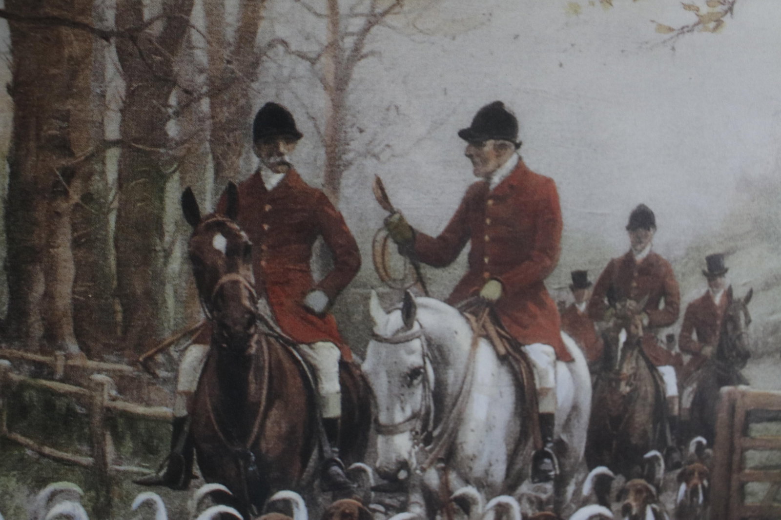 Vintage Lithograph of a British Fox Hunting Scene "The Pink of Condition" by George Wright - 4