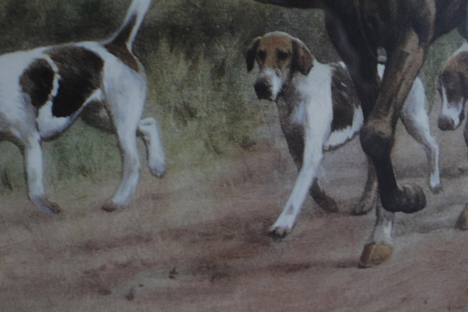 Vintage Lithograph of a British Fox Hunting Scene "The Pink of Condition" by George Wright - 5