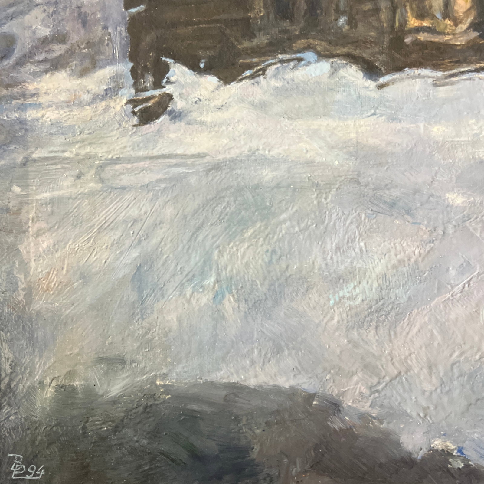 20th Century Eurooean School Oil on Canvason Board by V.Rozhkov Artist Titled Night Is Coming Made i - 6