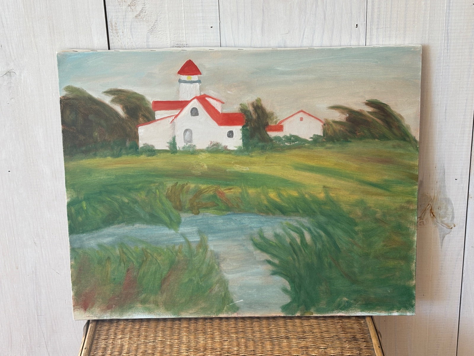 Mid 20th Century Original Lighthouse Painting - 2