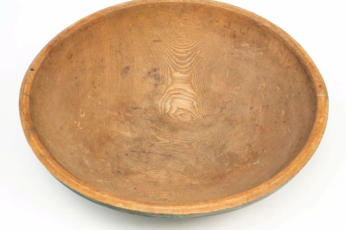 Turned Ash Bowl With Original 19th Century Paint (26") - 2