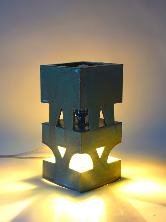 Contemporary Green Double-Bulbed Ceramic Table Lamp - 4