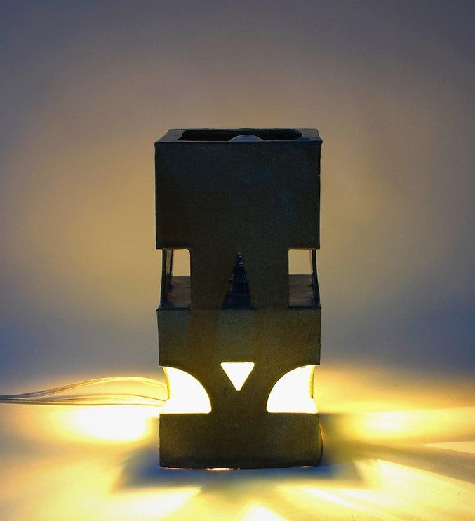 Contemporary Green Double-Bulbed Ceramic Table Lamp - 5