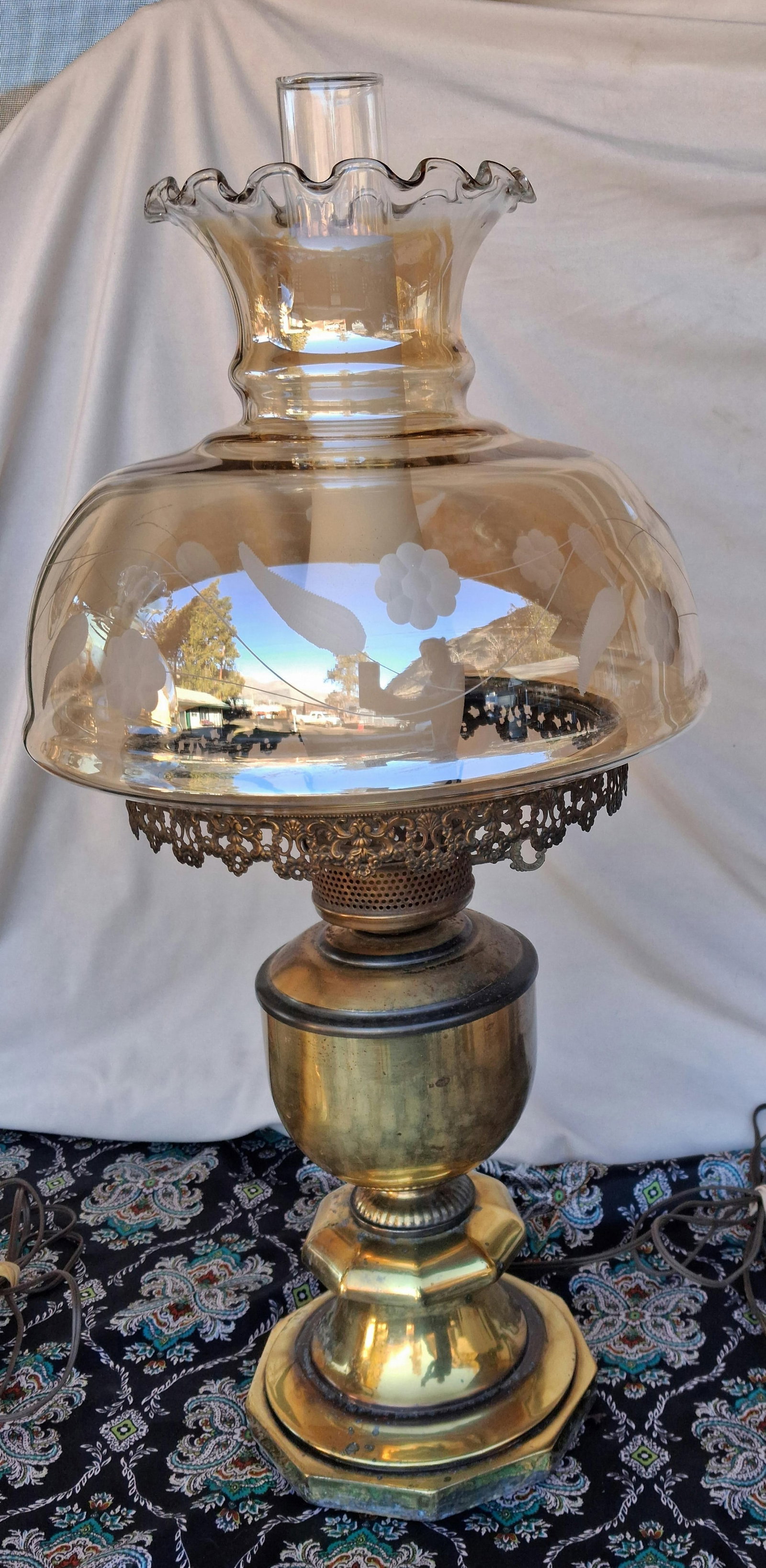 1900 Victorian Banquet Lamps. Matching - a Pair - 3