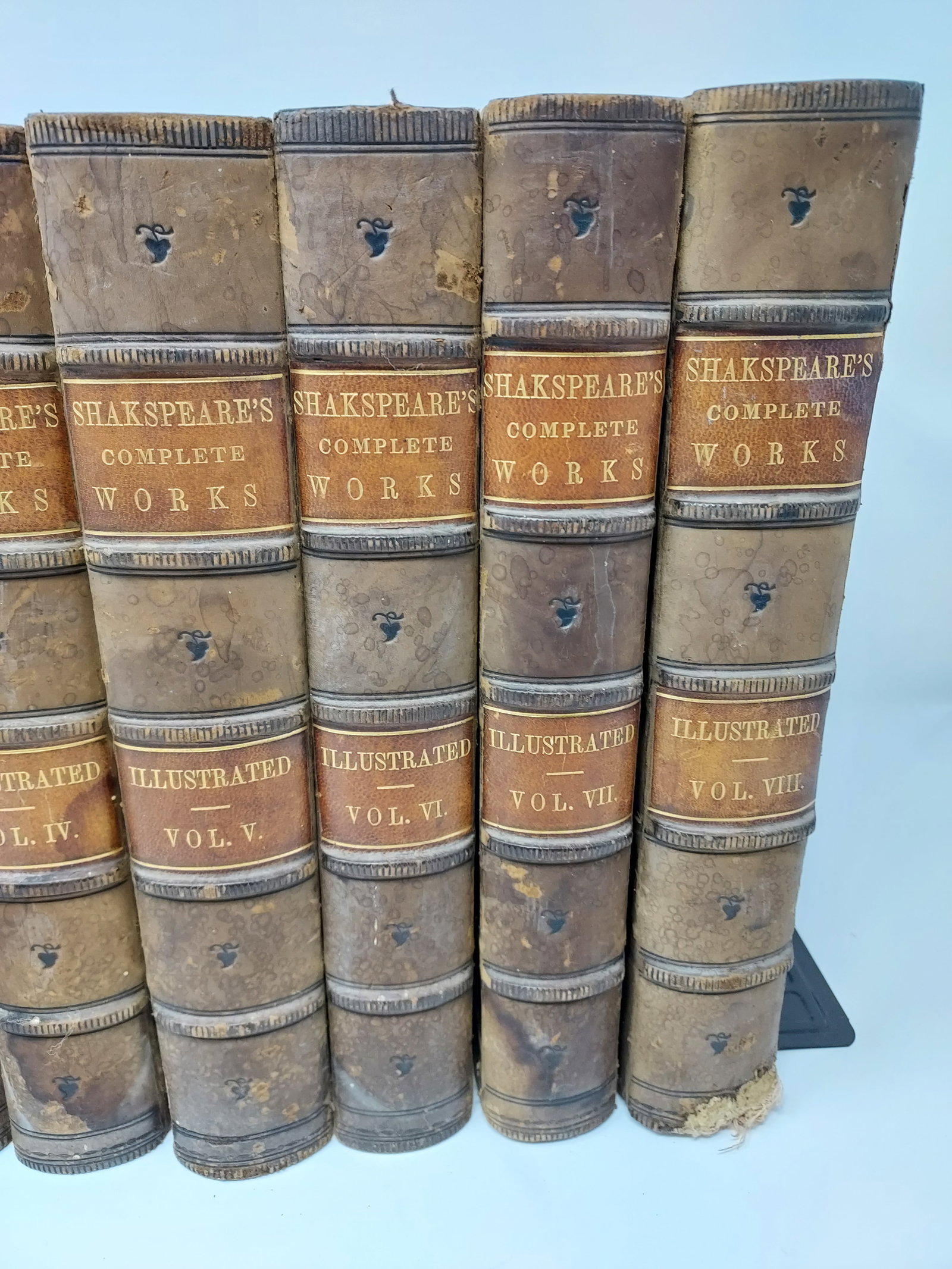 Shakespeare Complete Works Eight Volumes Published Boston Phillips Sampson & Co. 1850 - 3