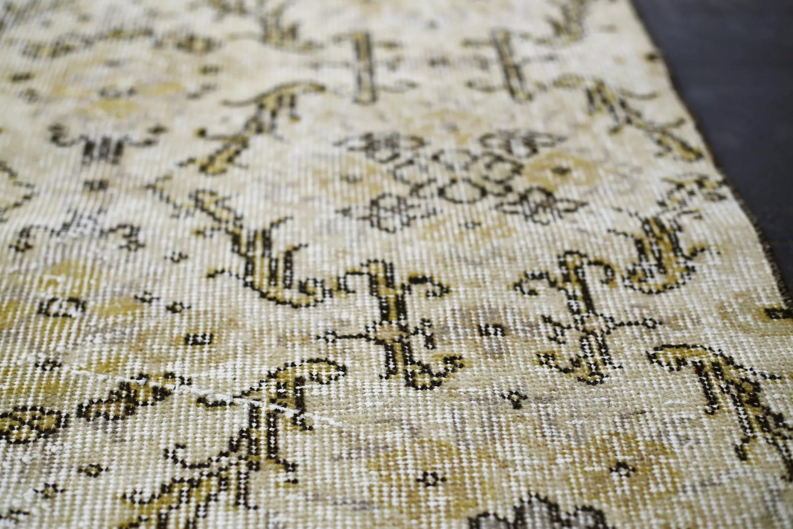1960s Traditional Beige Hand Knotted Vintage Anatolian Runner Rug - 12