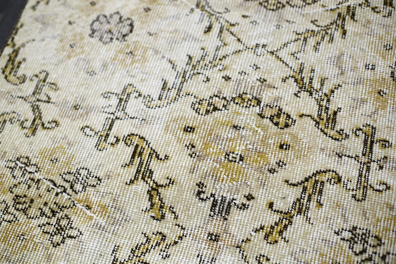 1960s Traditional Beige Hand Knotted Vintage Anatolian Runner Rug - 6