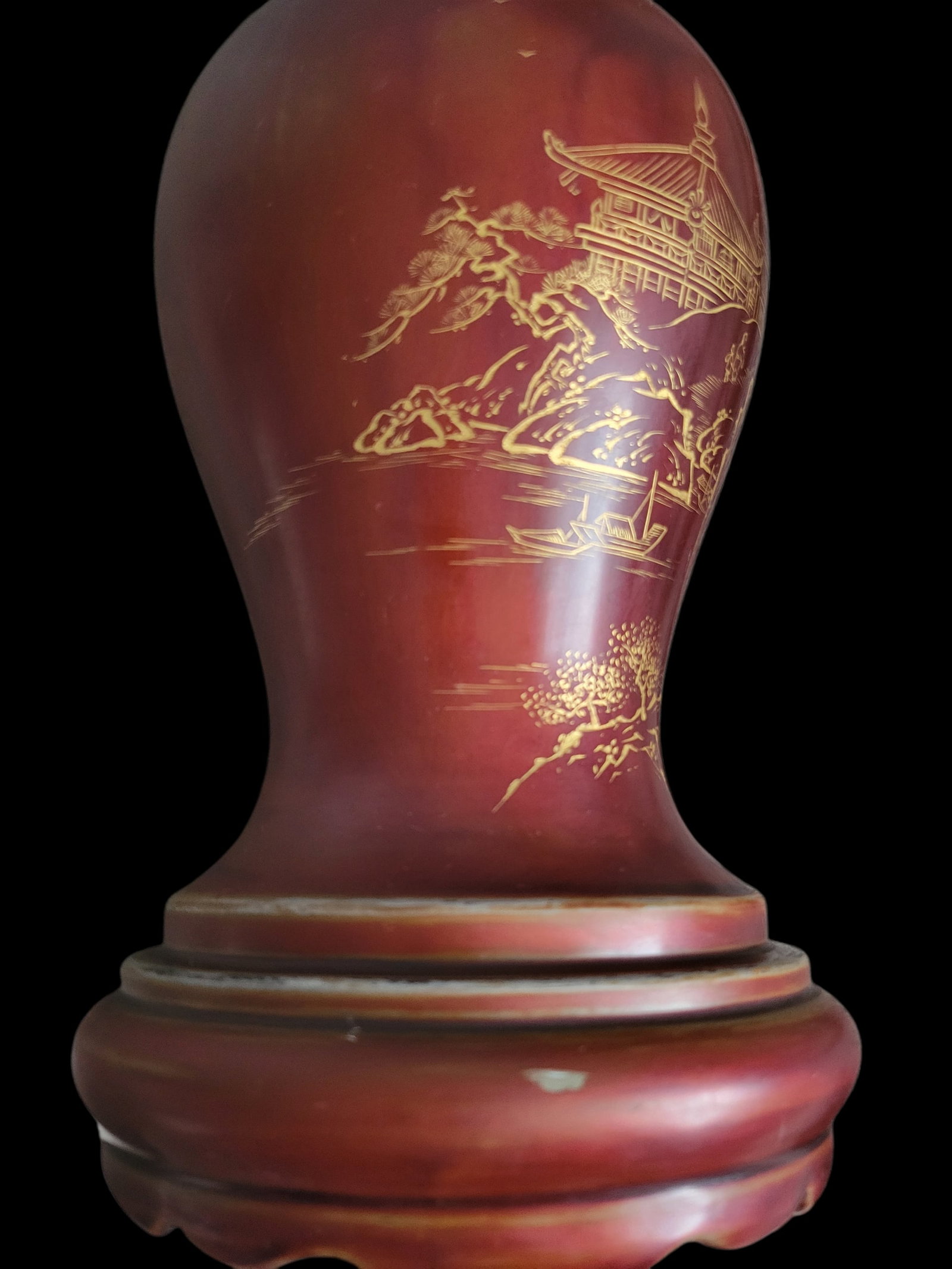 Mid 20th Century Occupied Japan Pair of Maruni Patented Lacquerware Lamps - 2