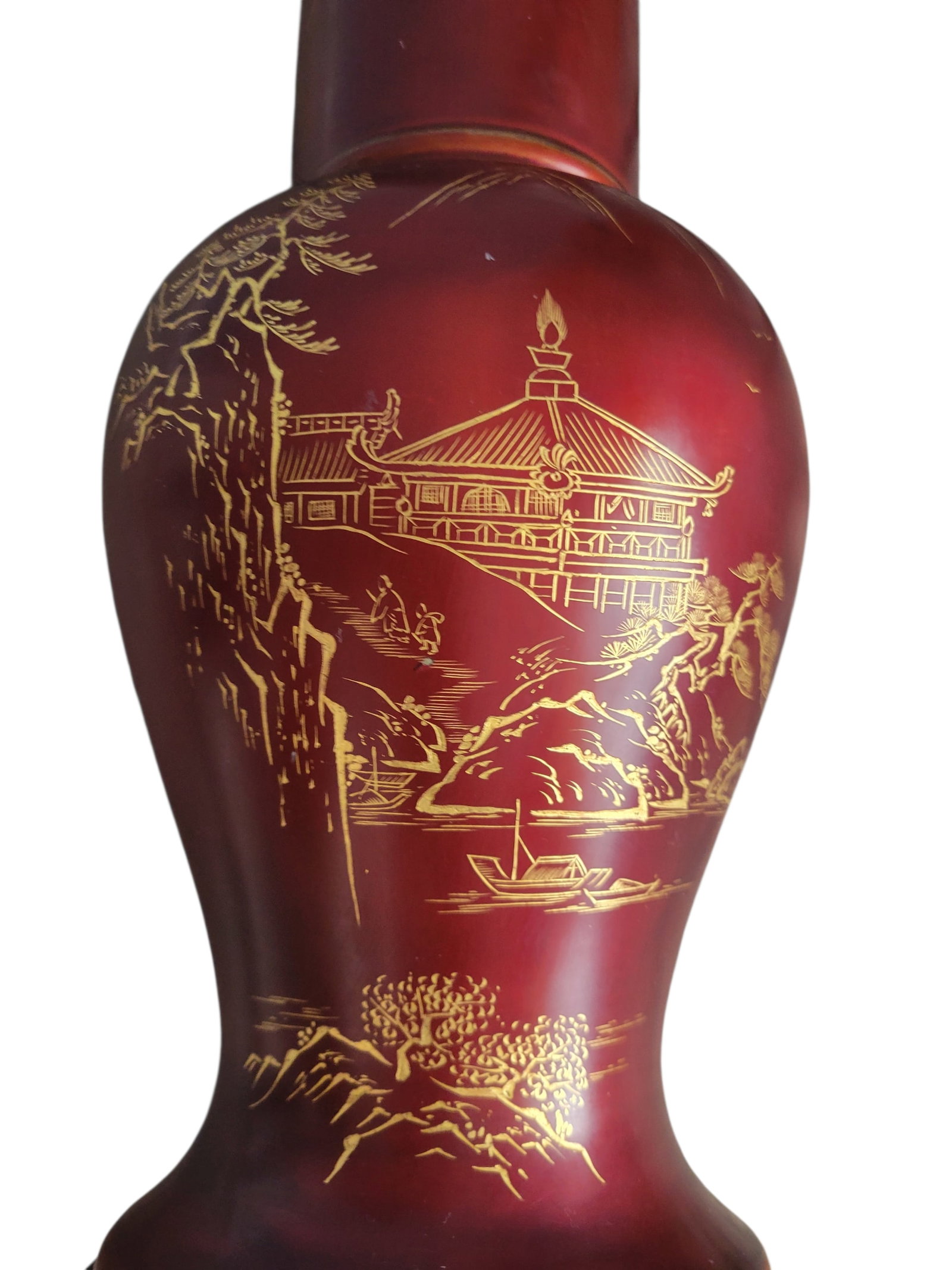 Mid 20th Century Occupied Japan Pair of Maruni Patented Lacquerware Lamps - 4