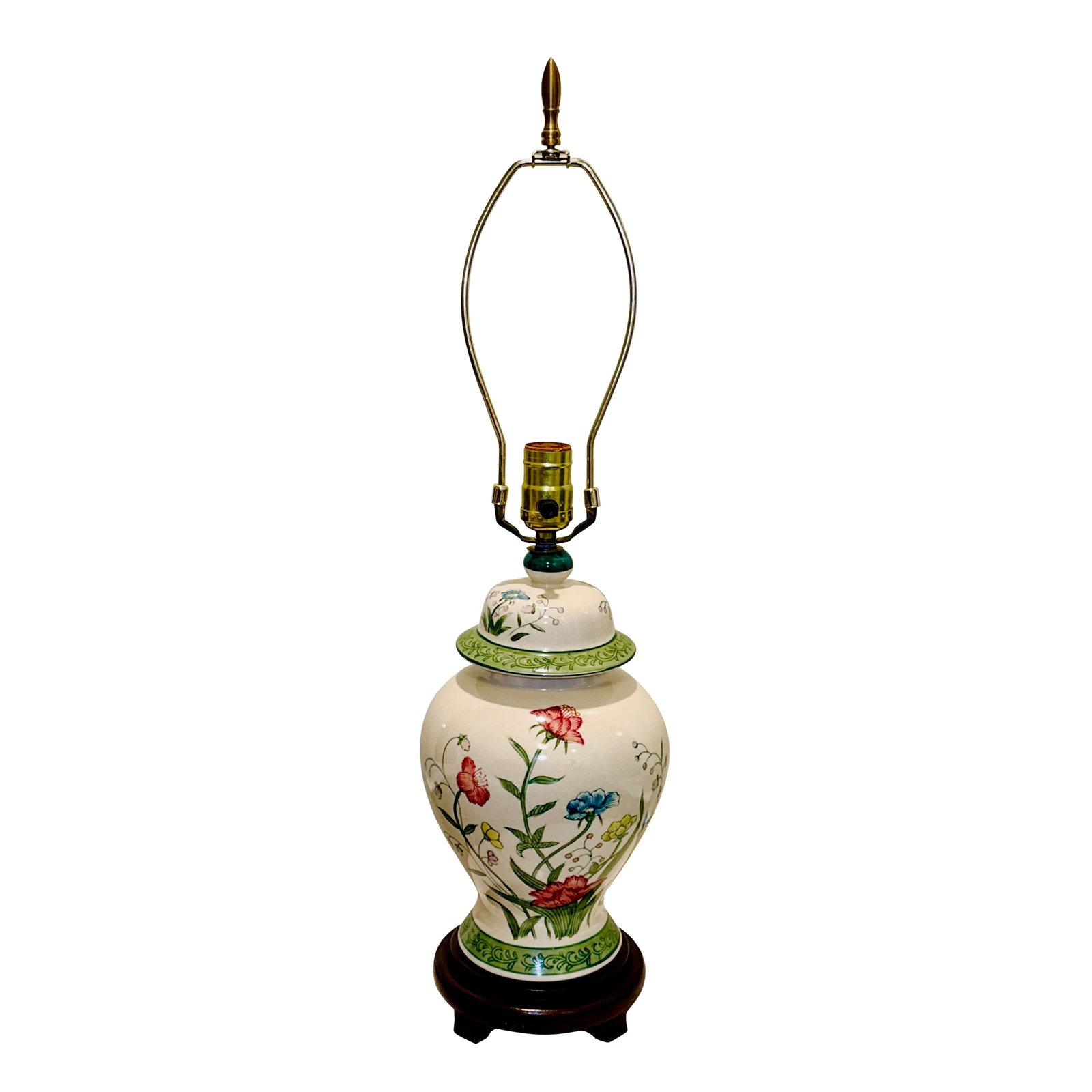 Late 20th Century Asian Porcelain Hand Painted Table Lamp (1 of 10)