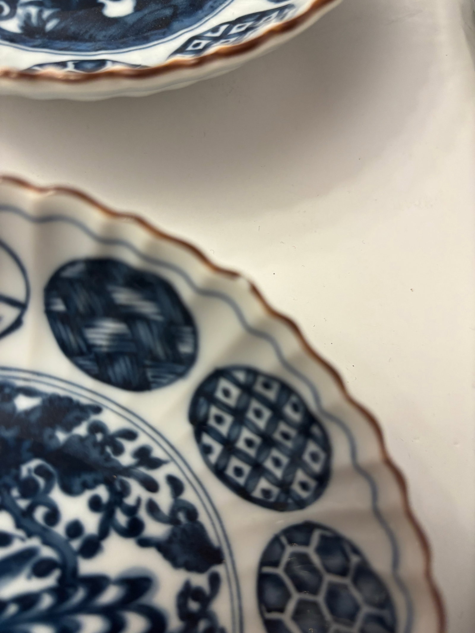 Early 19th Century Set of Four Ching Te Chen Style Blue and White Phoenix Salad Plates - 5
