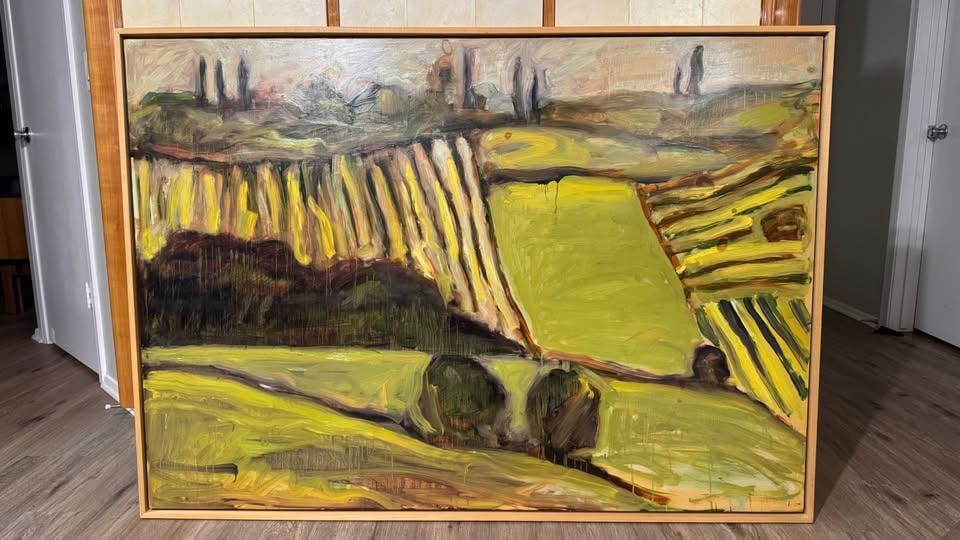Herbert Murrie - Hills of San Gimignano (1997) Oil on Wood Panel, 60'' * 40'' - 3