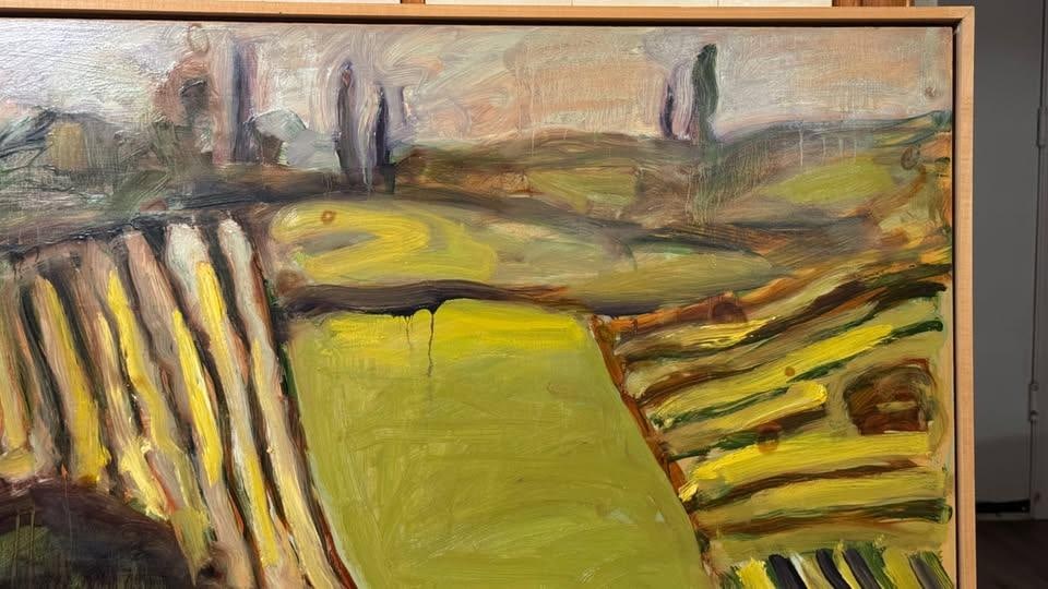 Herbert Murrie - Hills of San Gimignano (1997) Oil on Wood Panel, 60'' * 40'' - 7