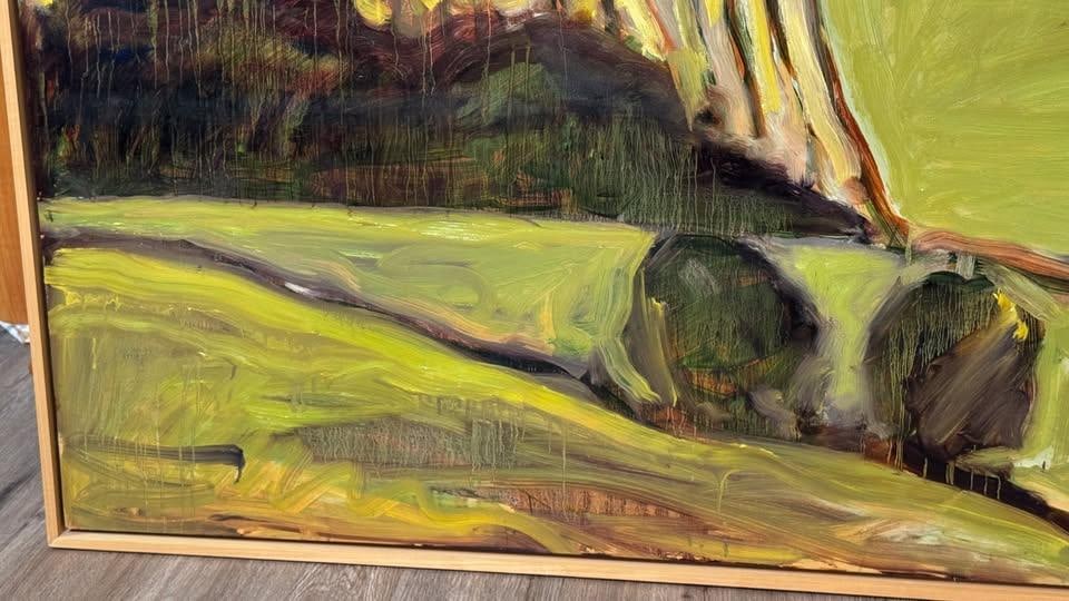 Herbert Murrie - Hills of San Gimignano (1997) Oil on Wood Panel, 60'' * 40'' - 8