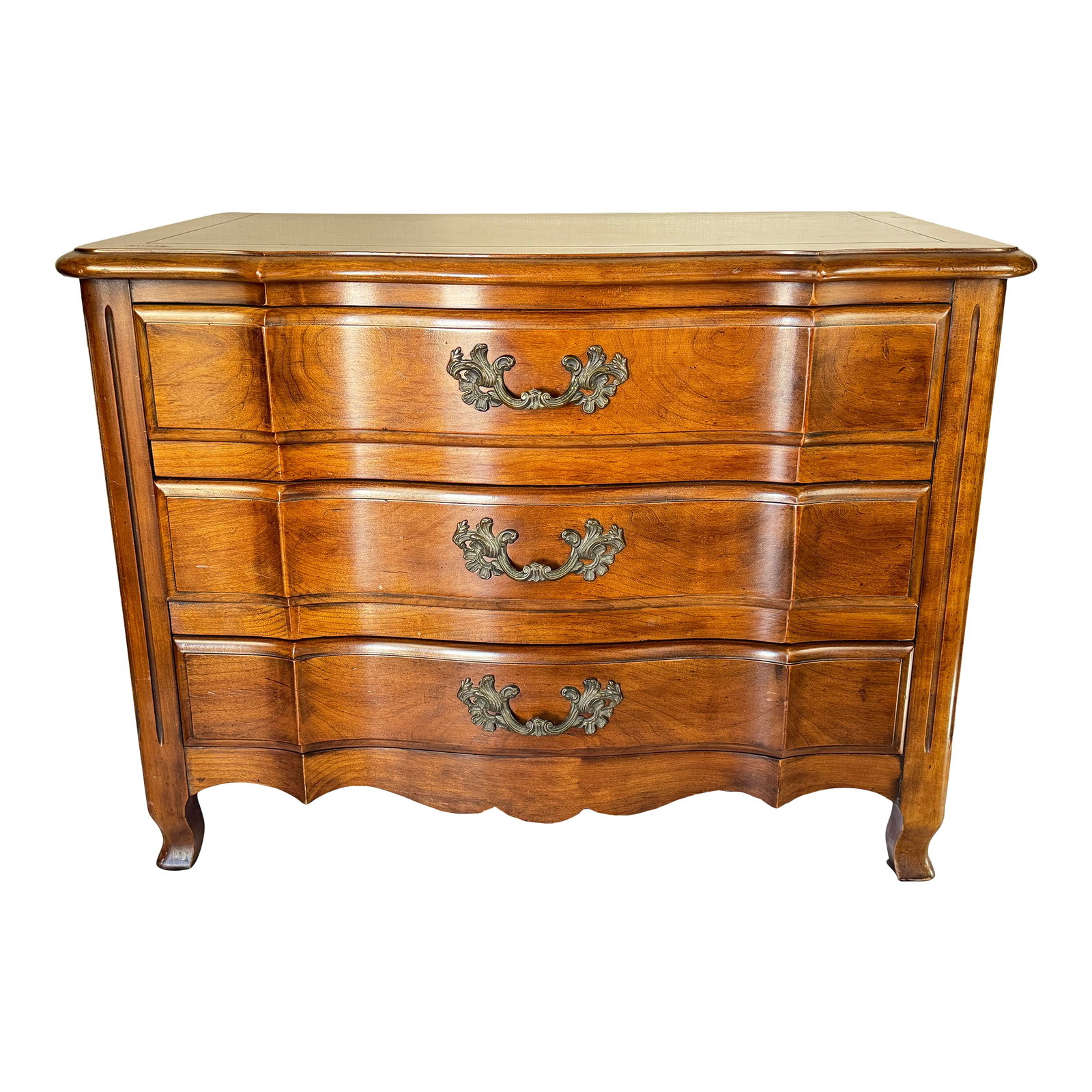 1980's John Widdicomb French Provincial 3 Drawer Nightstand Dresser (1 of 9)