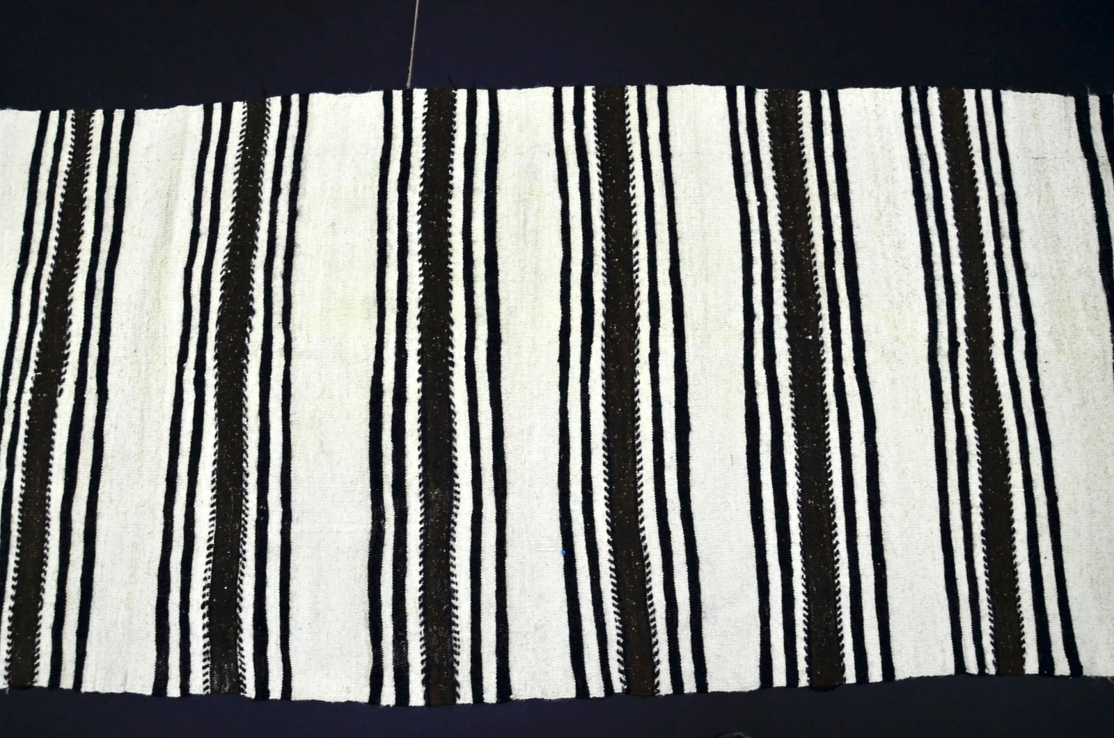 Vintage Long Turkish Handwoven Kilim Runner Rug - 5