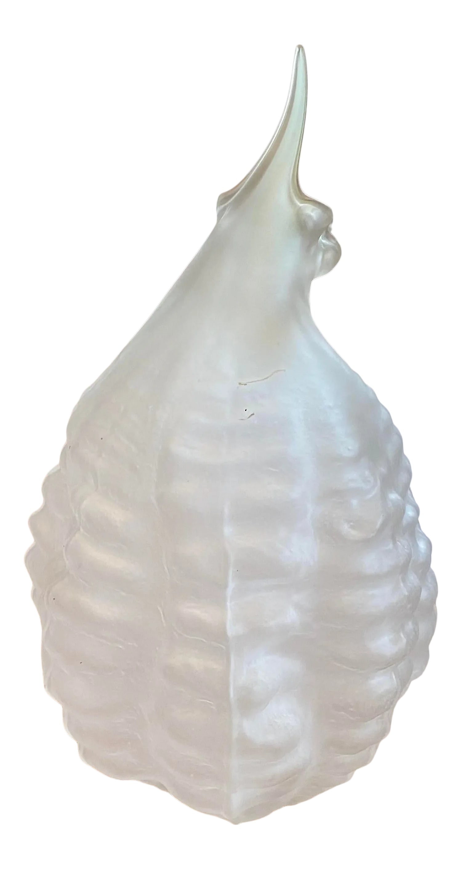 Limited Series Glass Sculpture 'Circium' in Frost by Nikolas Weinstein, a Frank Gehry Colleague: This limited edition glass sculpture by Nikolas Weinstein is one of the last of a collection that was sold out approximately 15 years ago. #65 of 150. Since he has worked with architect Frank Gehry,