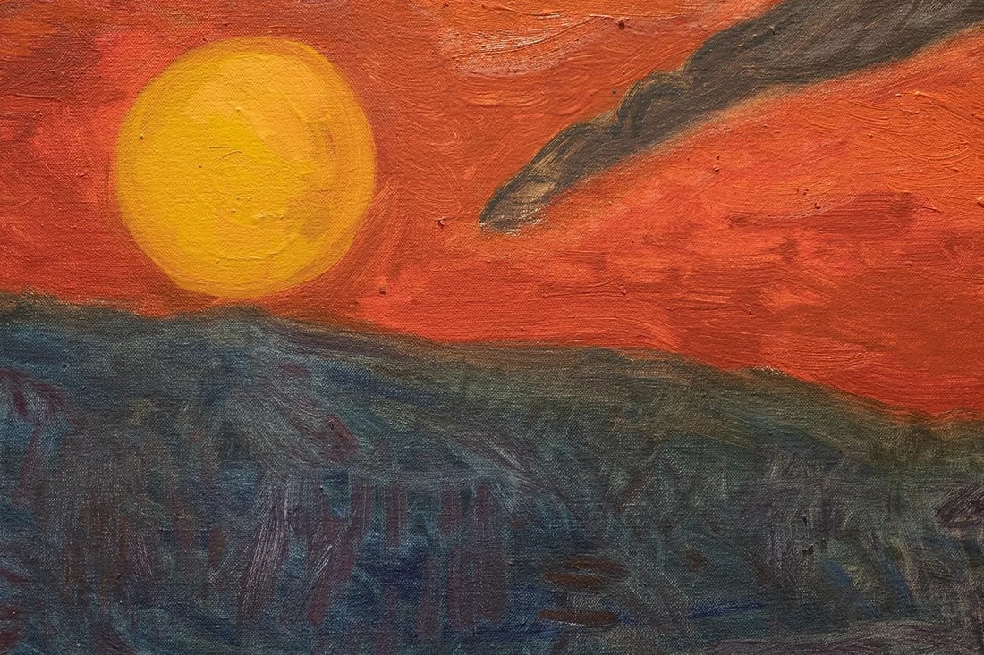 2012 Contemporary Expressionist Style Sunset Seascape Oil Painting by Joe Reno - 2