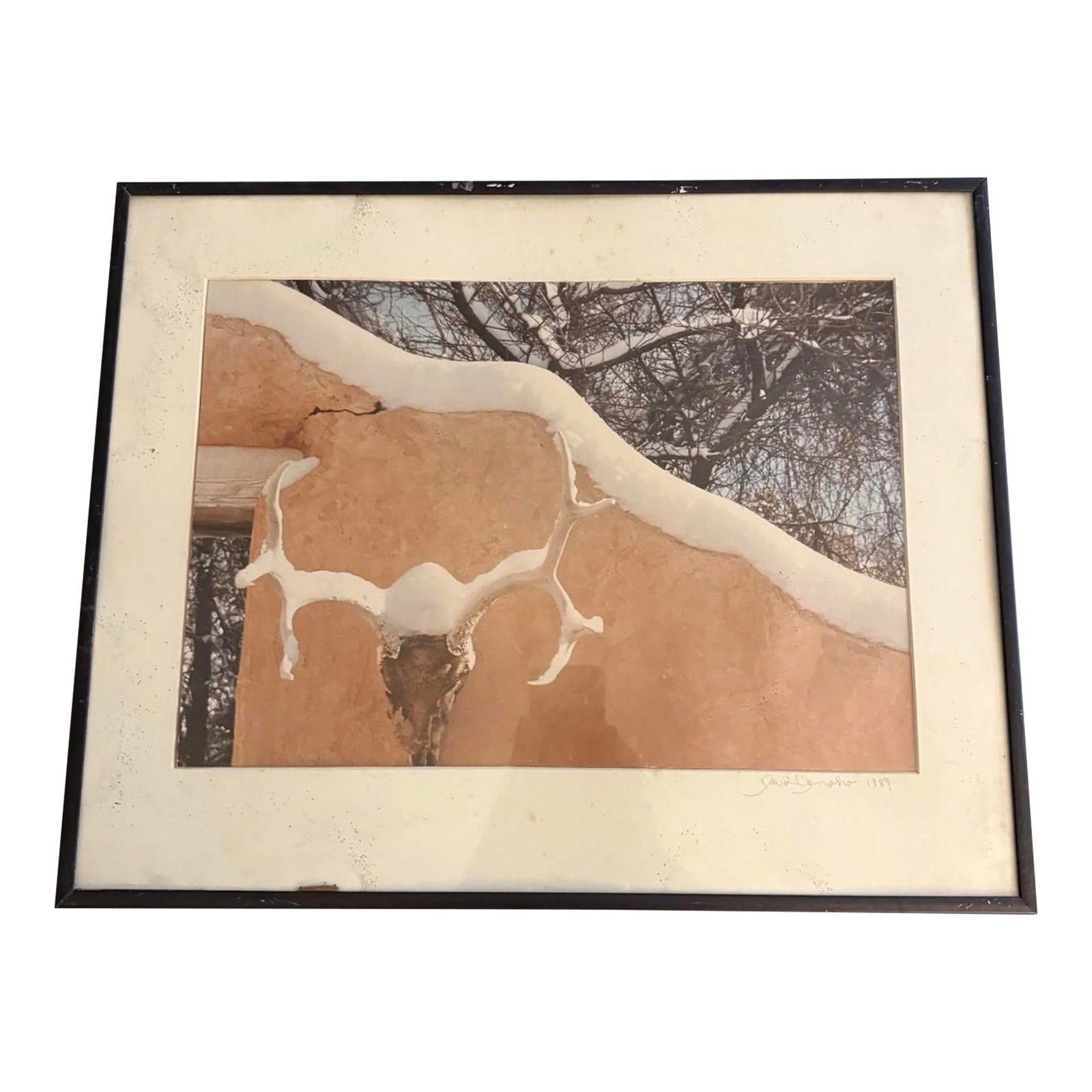 David Dohono Winter in My Patio 1989 Signed Photography Framed Listed Artist: David Dohono Winter In My Patio 1989 Signed Photography Framed Listed Artist Good condition Signed and dated The product is a single framed photography titled "Winter in my patio" by artist David