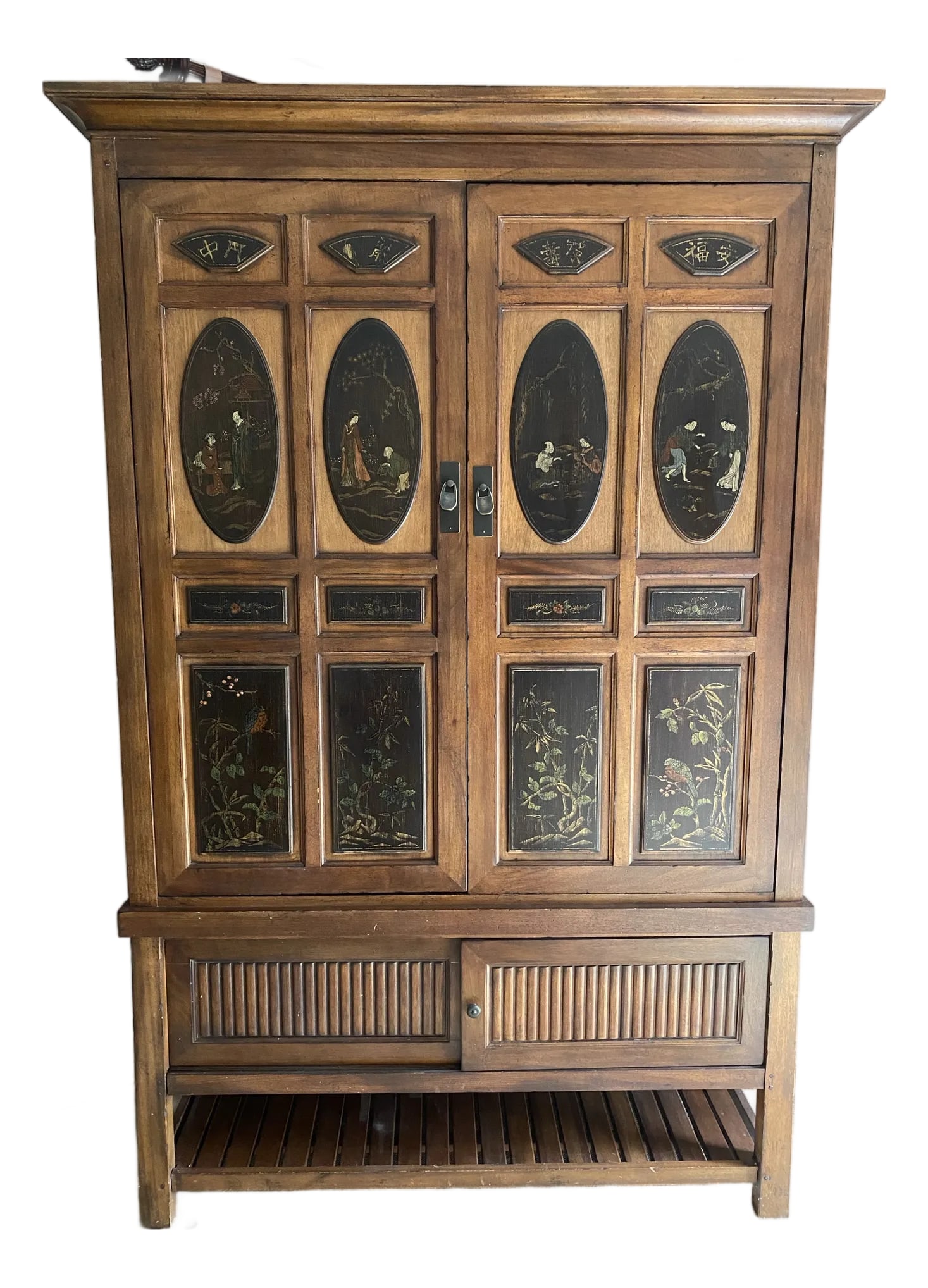 Late 20th Century Mandalay by Drexel Heritage Entertainment Armoire in Decorative Asian-Style (1 of 13)