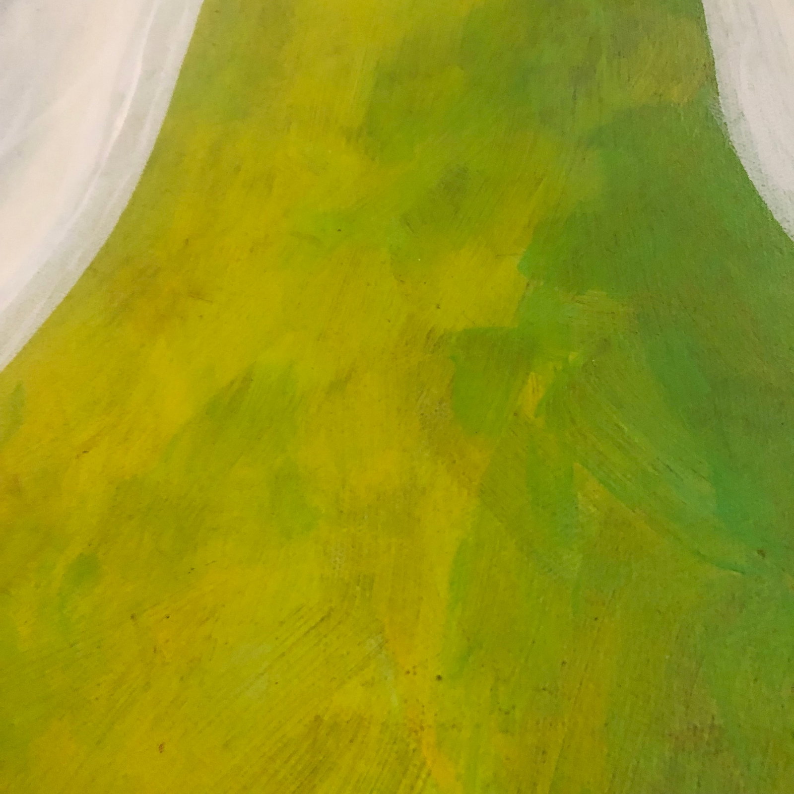 Contemporary Painting on Canvas by CL Auker, Large Green Pear - 2
