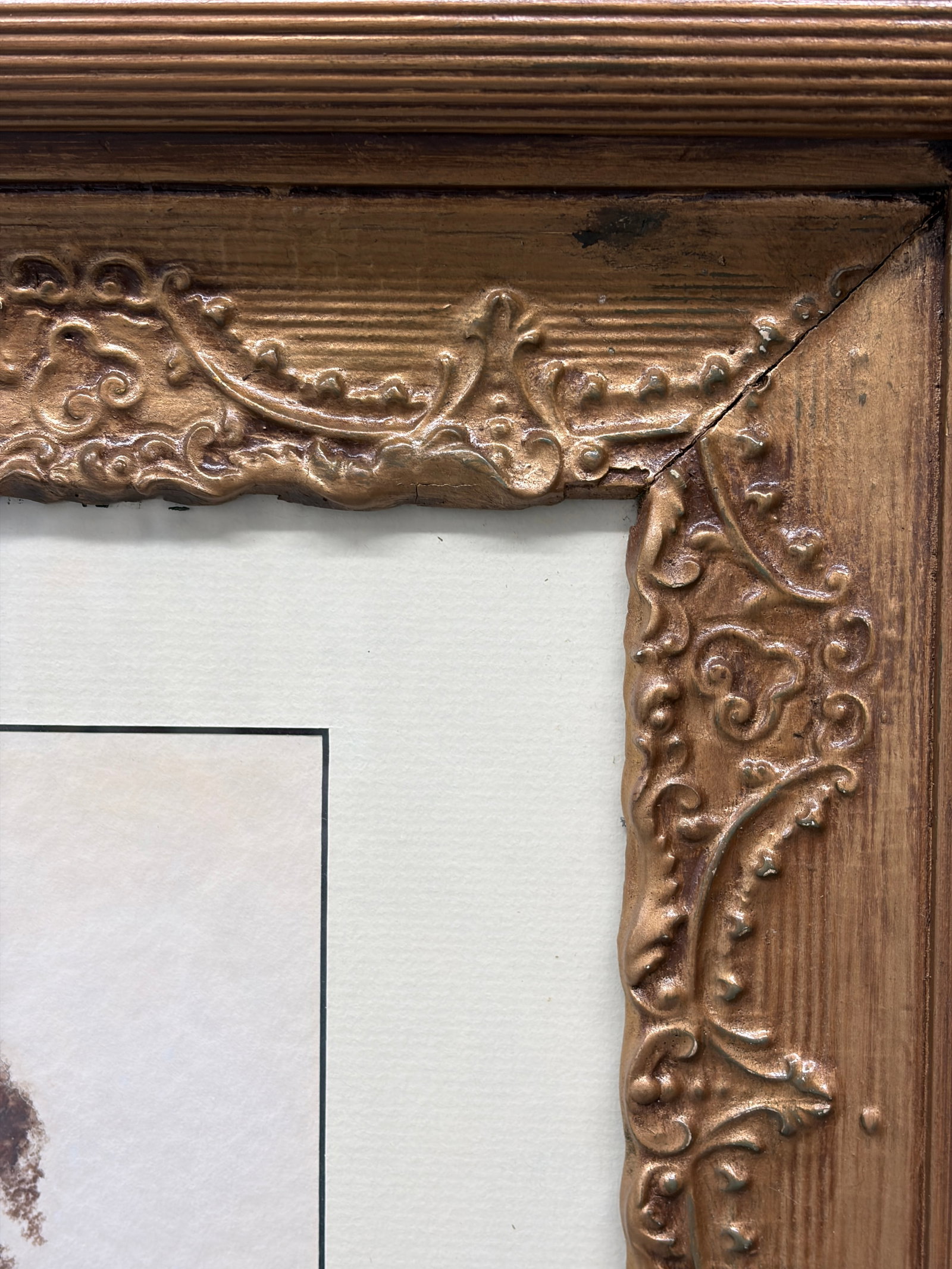Antique Mid-Century Modern Framed Watercolor Paintings by C. Winterle - a Pair - 9