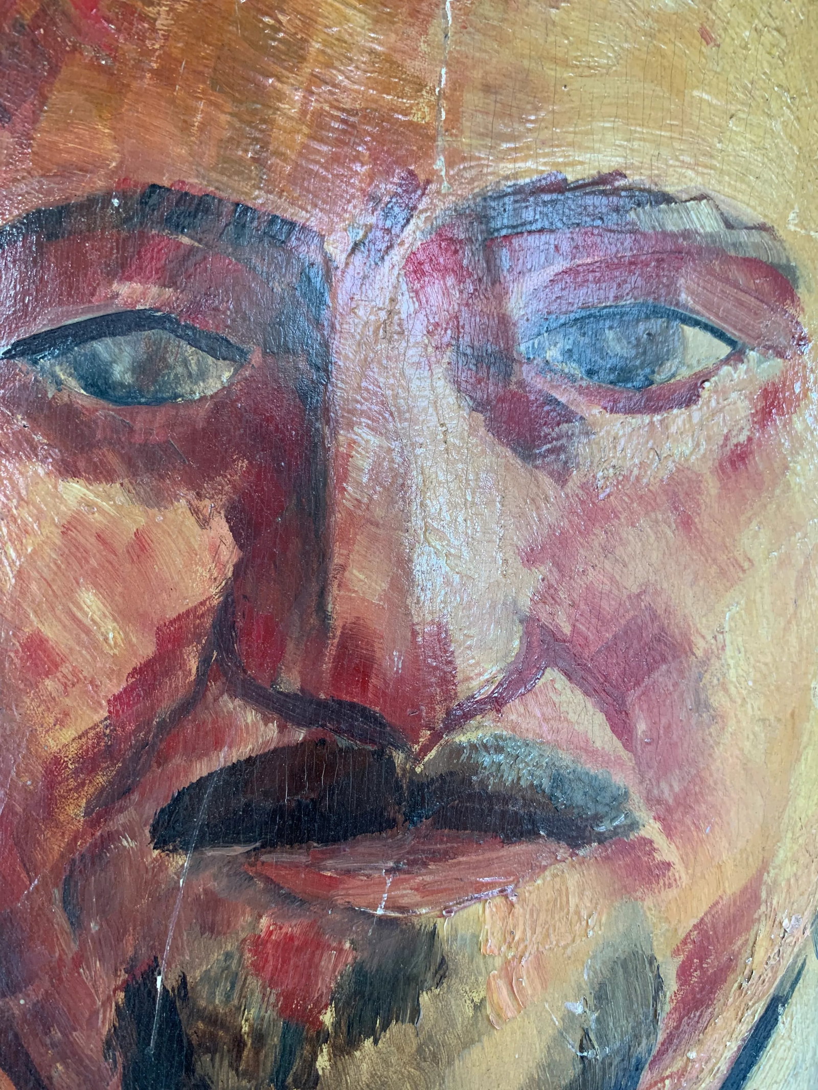 1930s Oil on Board Self Portrait Painting by Manuel Boccini - 4