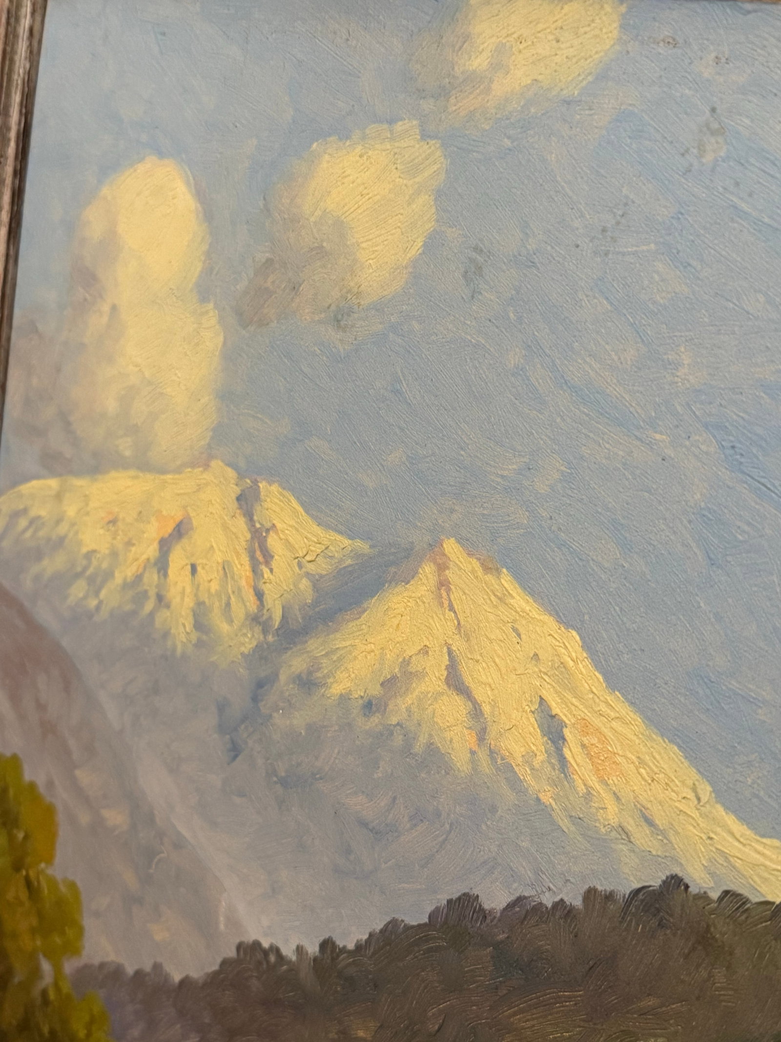 Mid-Century Chilean Landscape Oil Painting, Signed & Dated 1957, Original Frame - 9