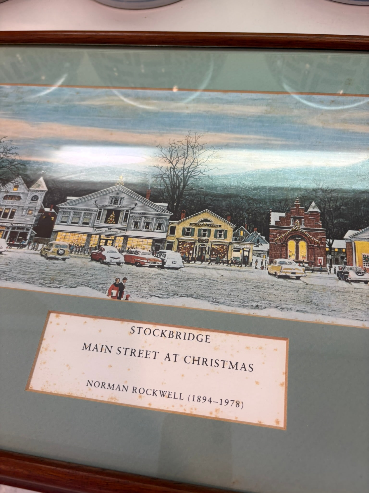 Vintage Norman Rockwell Stockbridge Main Street at Christmas Framed Offset Lithograph Print Reproduc - 11