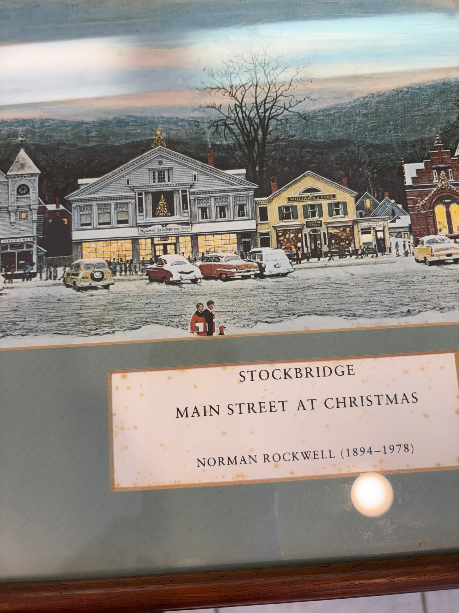 Vintage Norman Rockwell Stockbridge Main Street at Christmas Framed Offset Lithograph Print Reproduc - 7