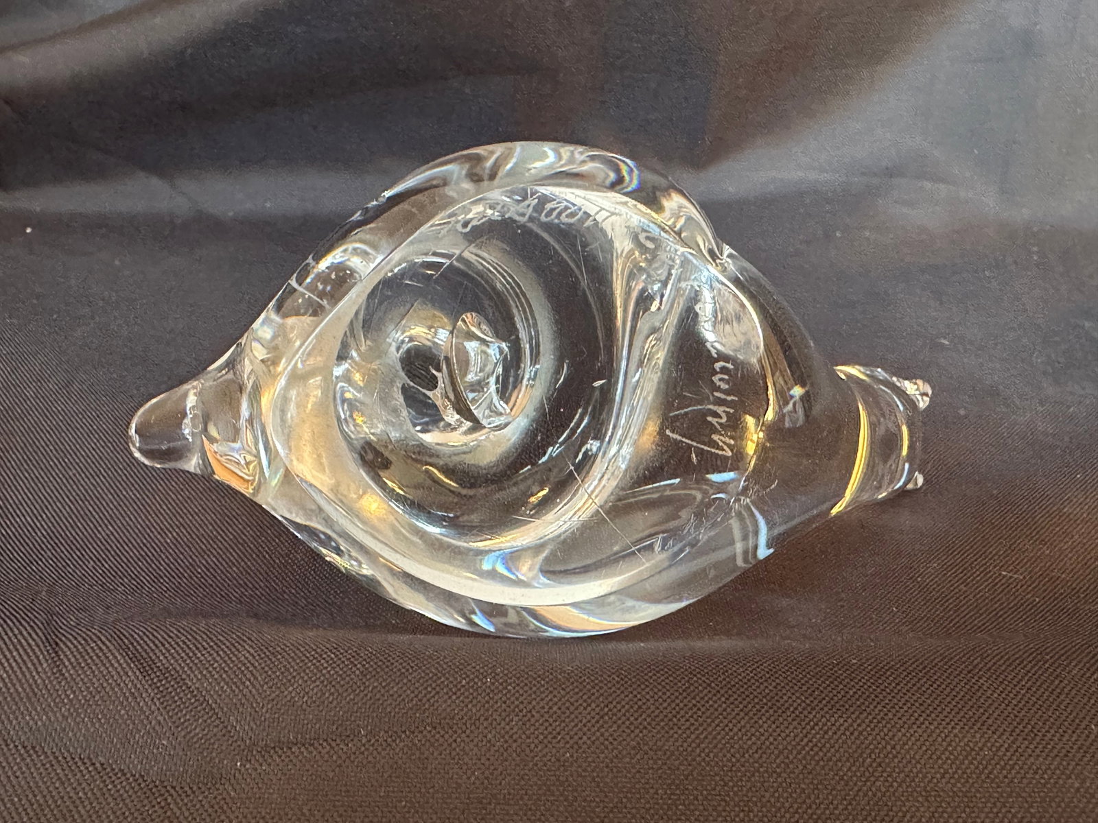 Swedish Mid Century Modern Art Glass Snail Figurine Paperweight - 11