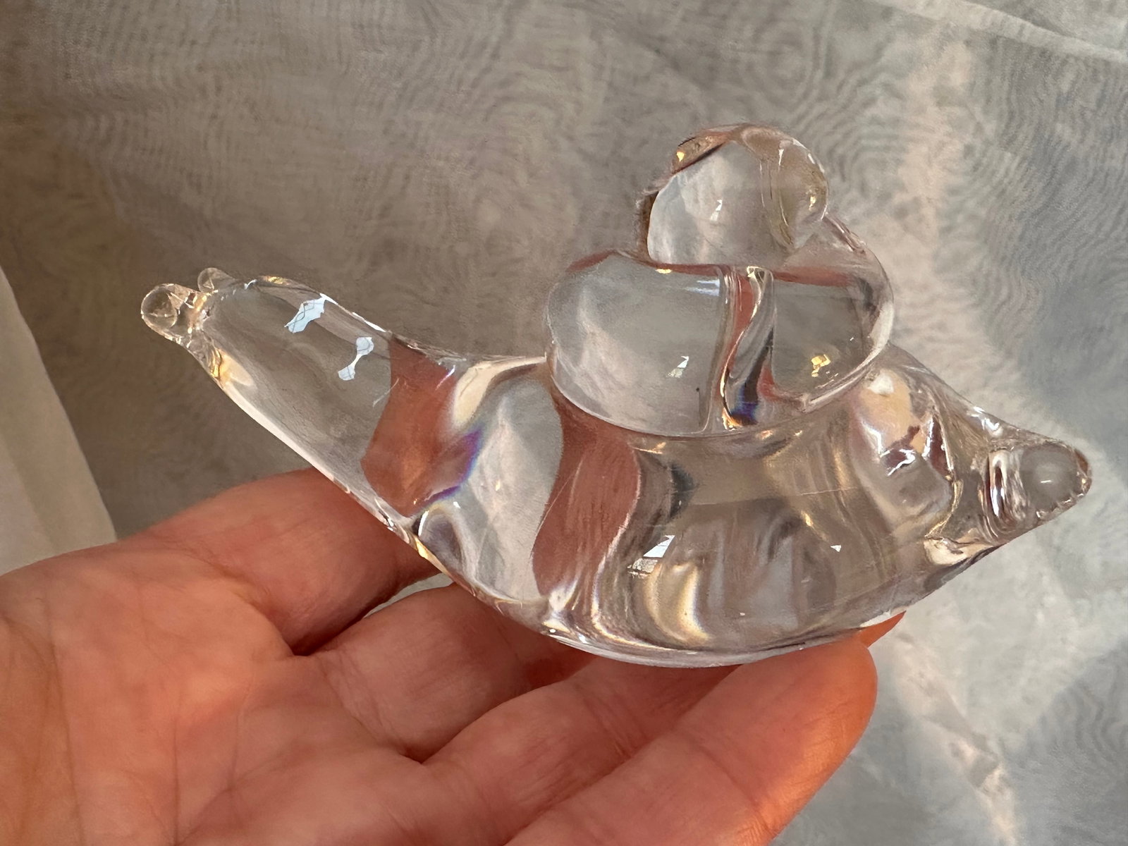 Swedish Mid Century Modern Art Glass Snail Figurine Paperweight - 12