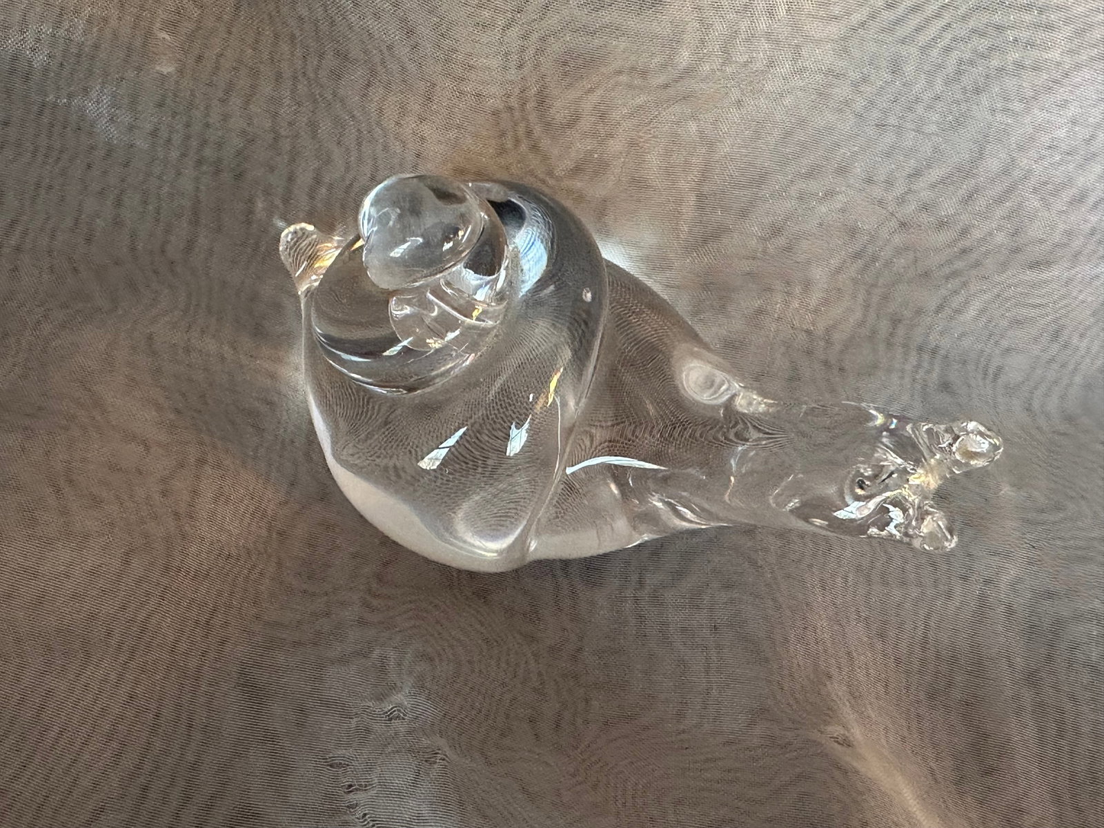 Swedish Mid Century Modern Art Glass Snail Figurine Paperweight - 16