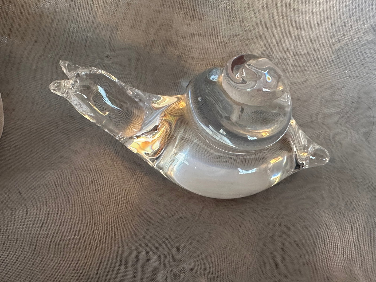Swedish Mid Century Modern Art Glass Snail Figurine Paperweight - 17