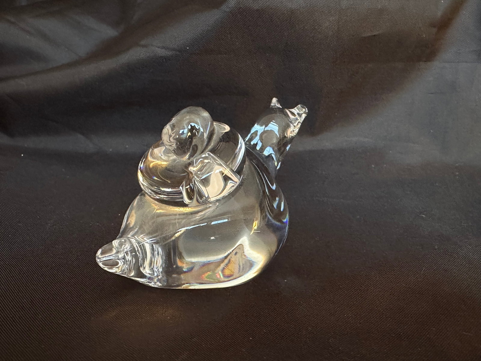 Swedish Mid Century Modern Art Glass Snail Figurine Paperweight - 9
