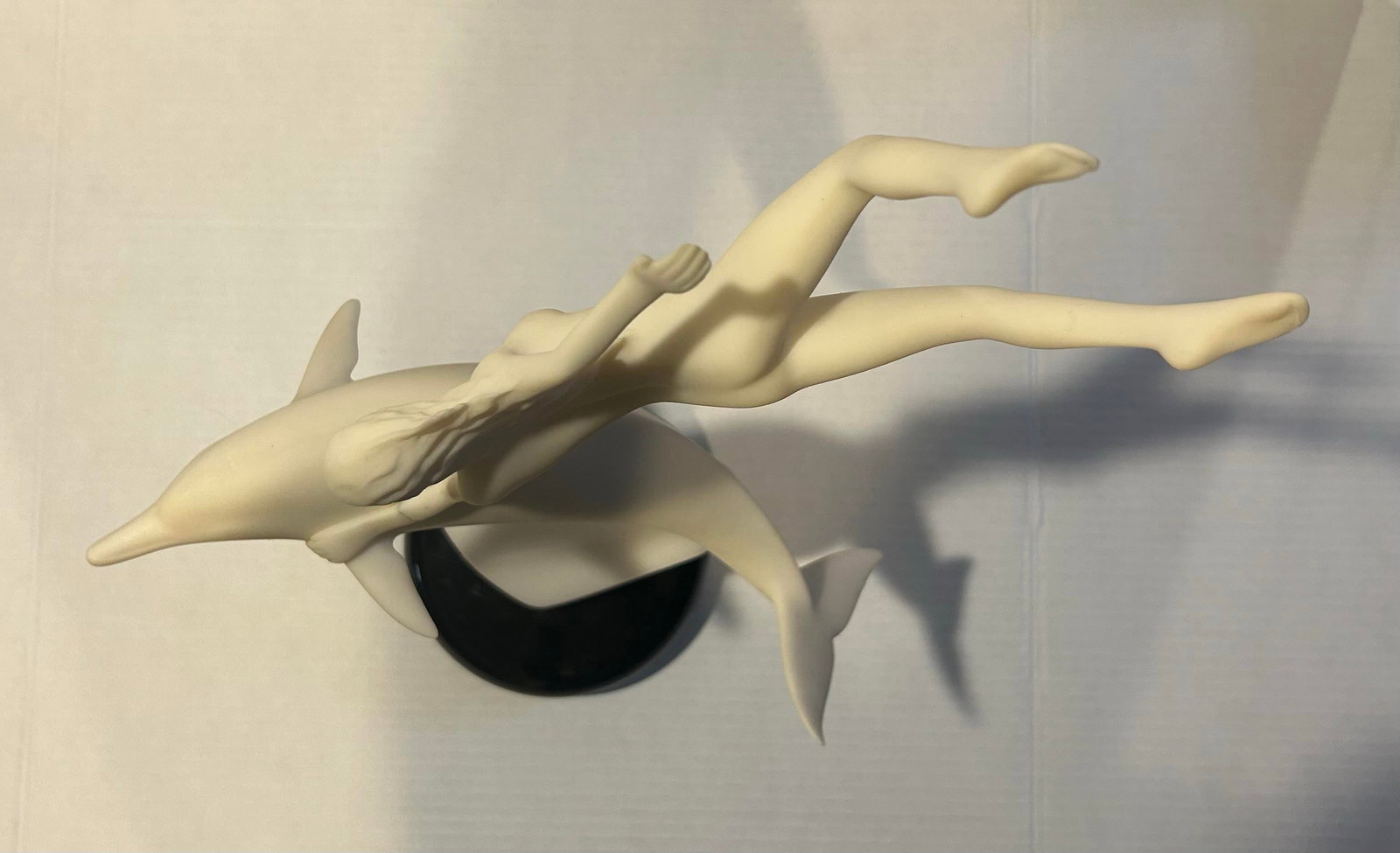 1984 John Perry Lady & Dolphin Sculpture - 5