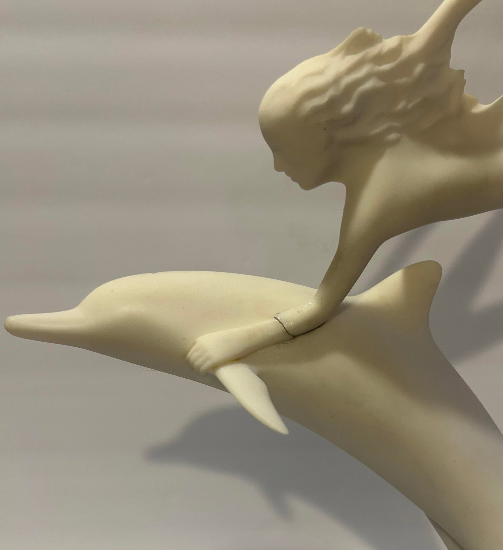 1984 John Perry Lady & Dolphin Sculpture - 7