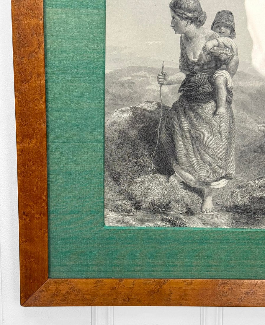 Antique Outsider "The Mountaineer" Mother & Child Engraving Art by Paul Falconer Poole - 6