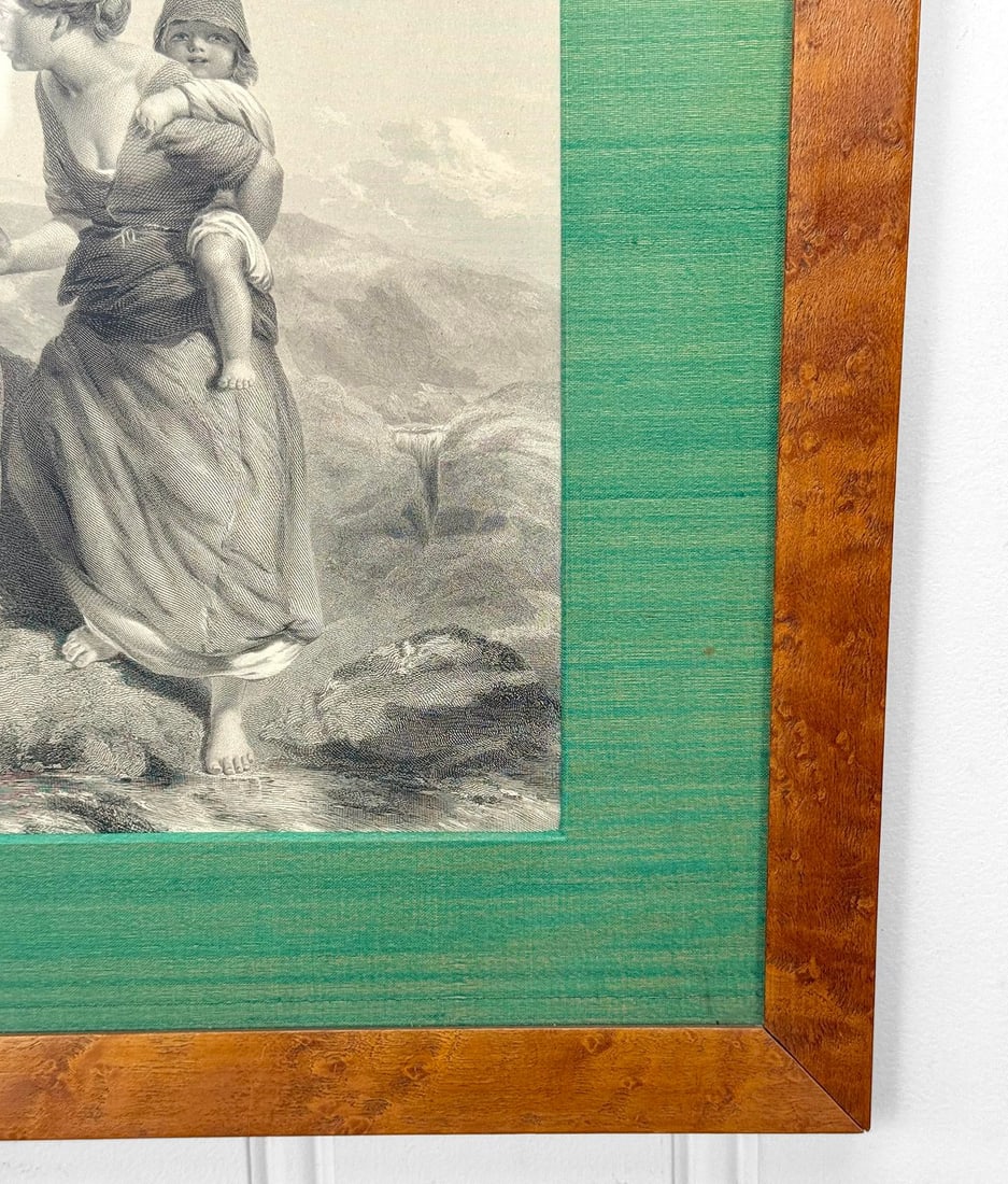 Antique Outsider "The Mountaineer" Mother & Child Engraving Art by Paul Falconer Poole - 7
