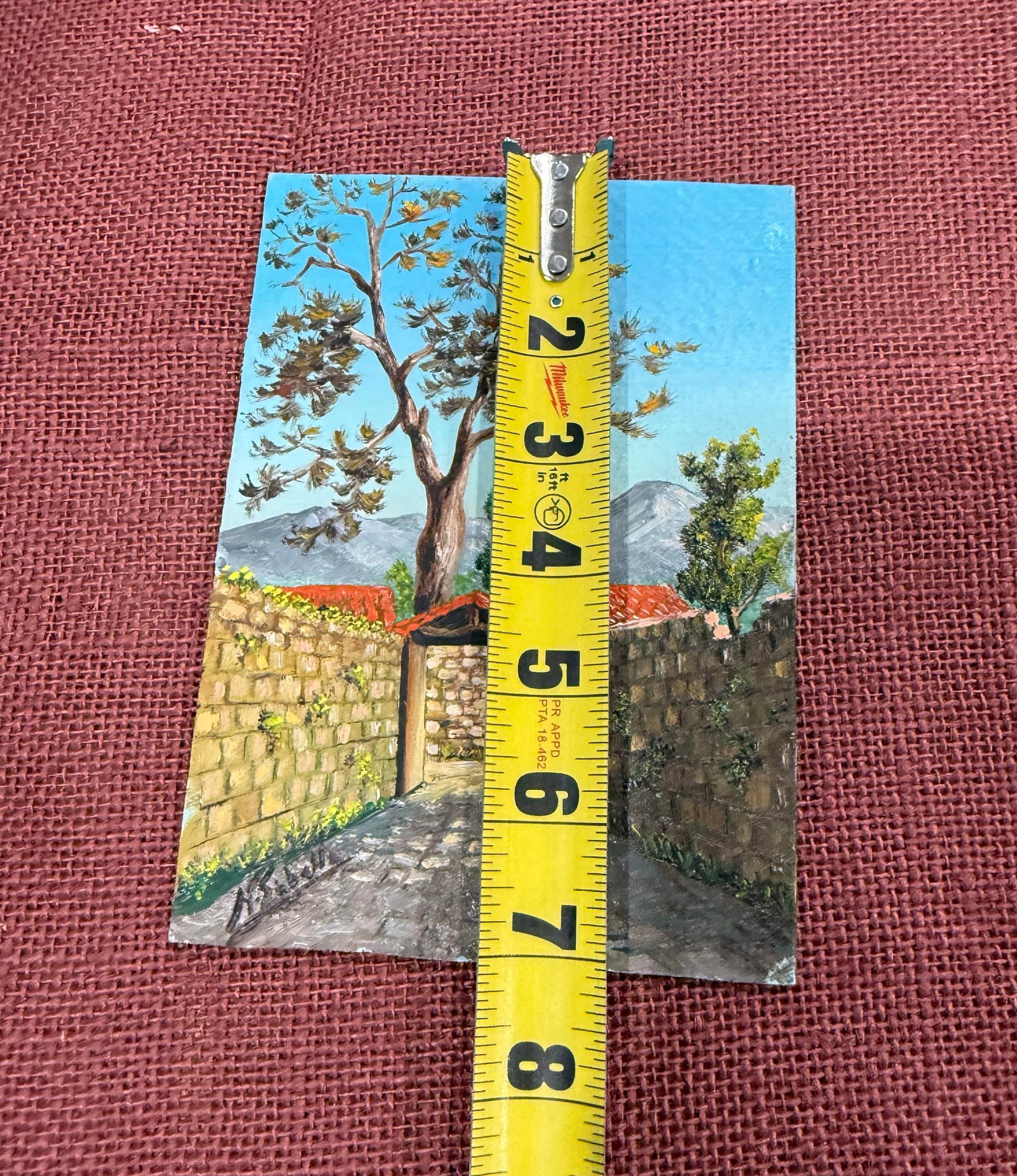 Vintage Oil Painting on Board Italian Landscape Signed - 3