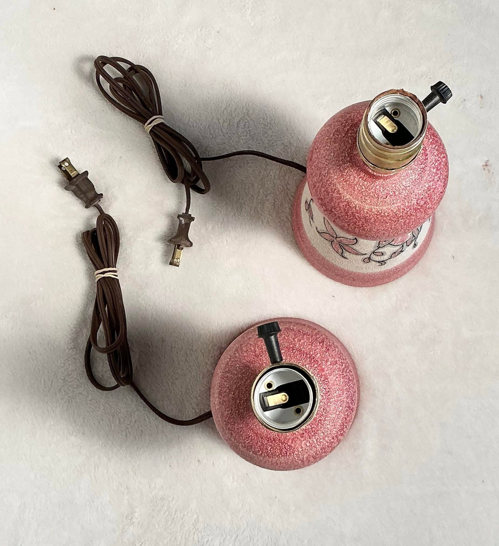 Pair Vintage Italian Art Sgraffito Pottery Table Lamps by Fratelli Fanciullacci, 1950s-1960s - 5