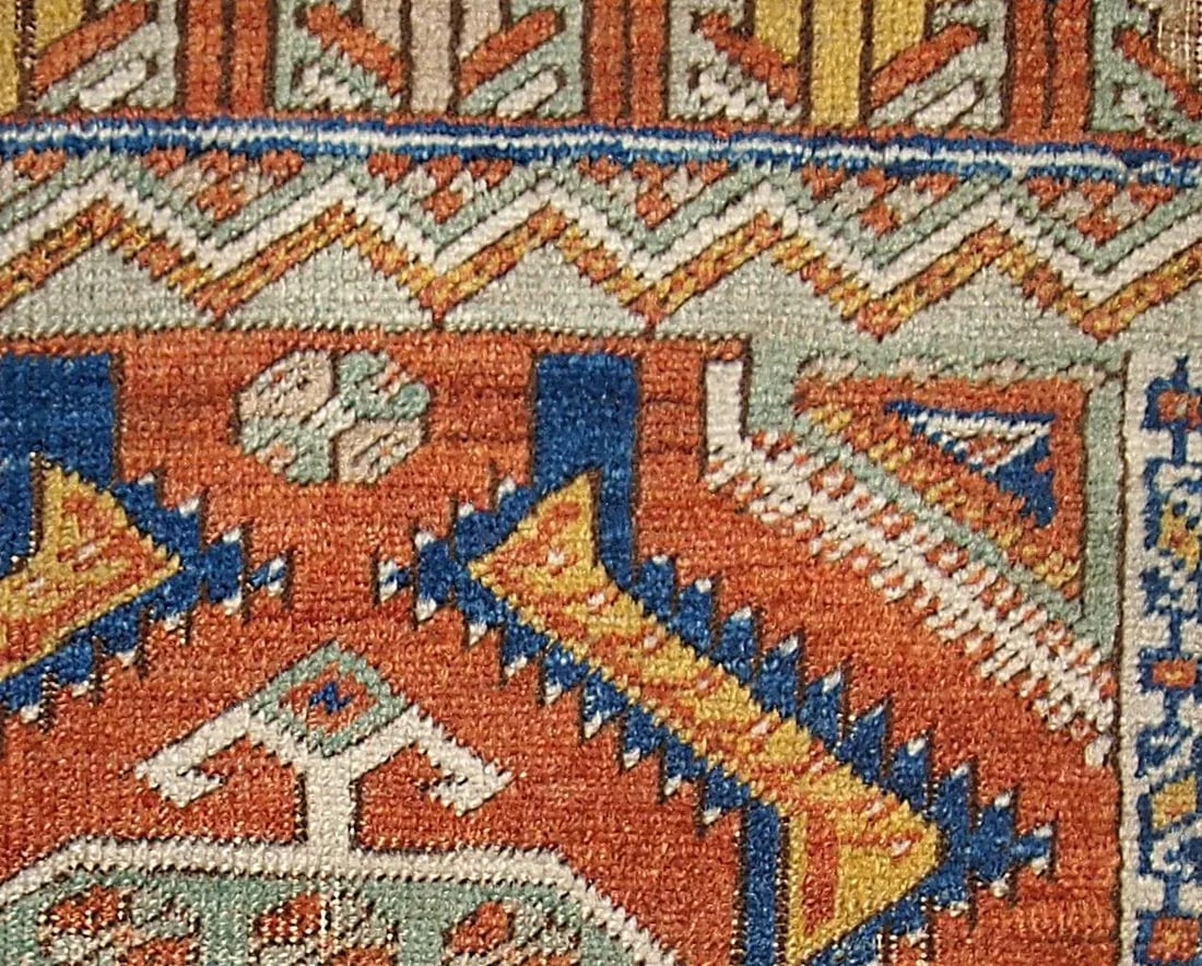 1870s Handmade Antique Collectible Turkish Yastik Rug - 2